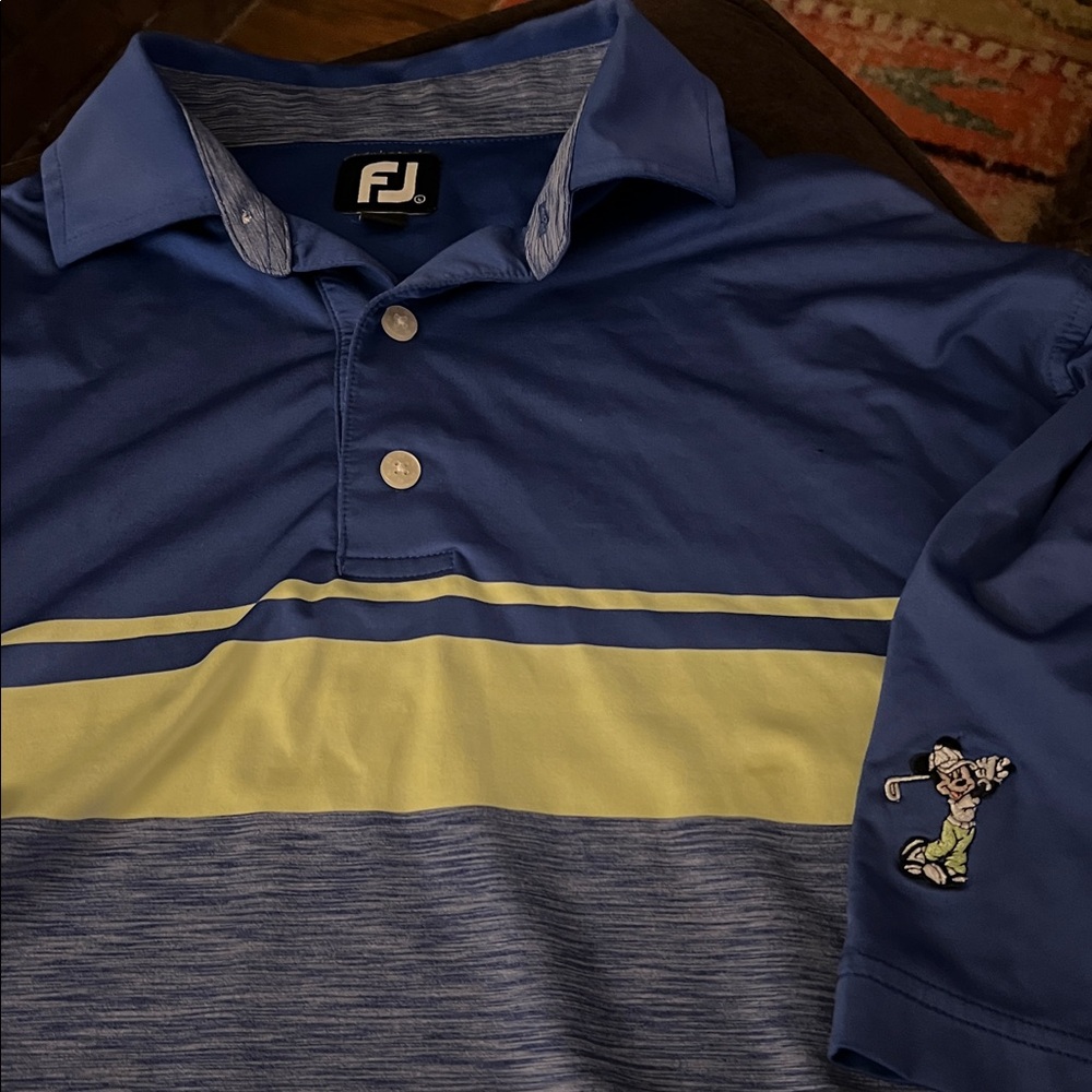 FootJoy Blue and Lemon Disney Golf Polo